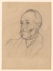 Porträt eines Herrn mit Koteletten, nach links