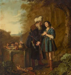 Abraham und Isaak vor dem Opfer