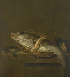 Stillleben mit einem Schellfisch und Knurrhahn