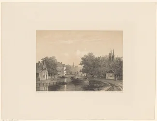 Dorfansicht mit Fluss