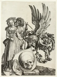 Wappen mit einem Schädel