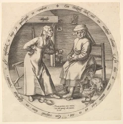 Die schimpfende Frau und die gackernde Henne, um 1568