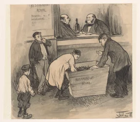 Vor Restaurant Royal - Den Haag, Februar 1896
