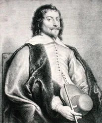 Nicolas Lanier (geb. 1588) graviert von Lucas Vostermans