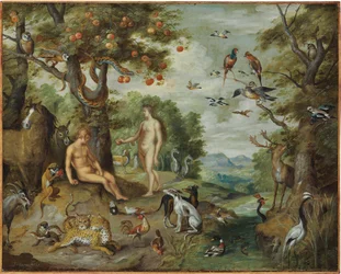 Die Versuchung Adams, aus „Die Geschichte von Adam und Eva“