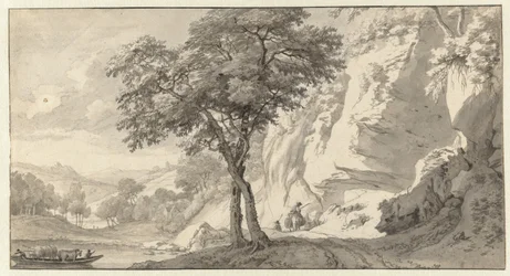 Berglandschaft mit einer Fähre