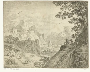 Flusslandschaft mit Reisenden (Rijnlandschappen)