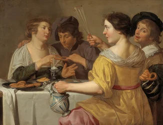 Die Bretzelesser. 1630-40