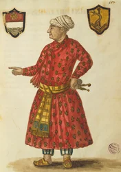 Antonio Manunzio in der Mogulregion, Gravur