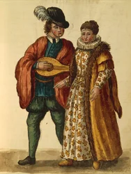 Gli Abiti de Veneziani, illustriertes Buch der Kostüme und Masken