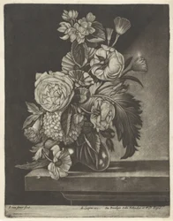 Blumen in einer Glasvase