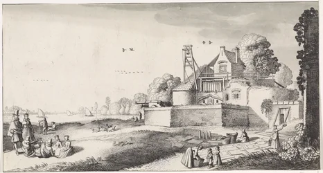 Bleichfeld vor einem Fort