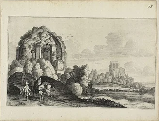 Reisende vor dem Minerva Medica Tempel in Rom