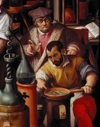 Das Labor des Alchemisten (Detail)