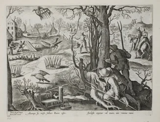 Vogelfänger, die Fallen mit Ratten ködern, um Falken zu fangen, Tafel 64, Illustration aus 
