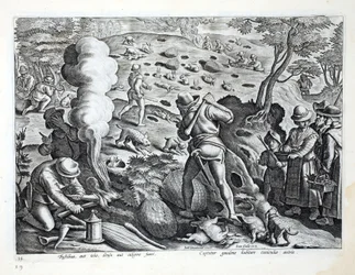 Kaninchenjagd, Illustration aus 