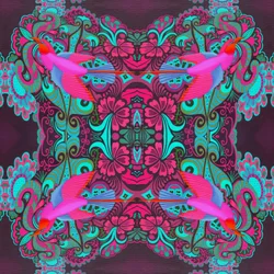 Fliegendes Vogelmuster, Maroon