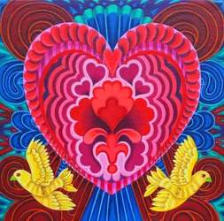 Herz und Vögel