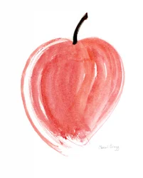 Apfel in vier Pinselstrichen