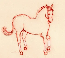 Tanzendes Pferd bei der Parade, ca. 2024