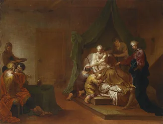 Jakob segnet die Söhne Josephs (Ephraim und Manasse)
