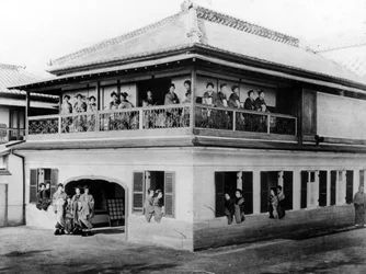 Geisha-Haus, ca. 1860er Jahre