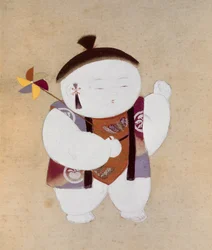 Gosho Ningyo (Hofdoll: Junge), spätes 19. Jahrhundert