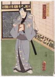 Ichimura Uzaemon in der Rolle von Izutsuya Denbei