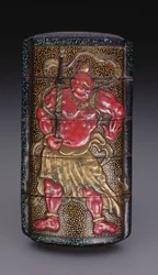 Inro verziert mit Nio, Edo-Periode, Japanisch