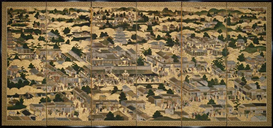 Ansichten in und um Kyoto (Rakuchu rakugai zu), ca. 1616-24