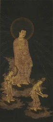 Willkommener Abstieg der Amida-Buddha-Triade