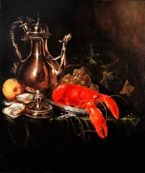 Stillleben mit silbernem Krug