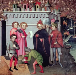Die Vermehrung des Weizens, vom Altarbild des heiligen Nikolaus von Bari