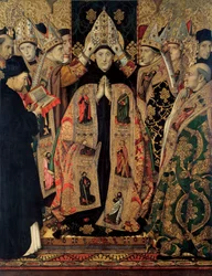 Der Altar von Sankt Augustinus - Jaume Huguet