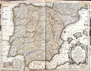 Karte des Königreichs Spanien