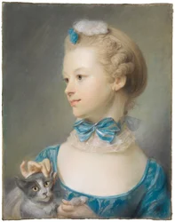 Mädchen mit Katze
