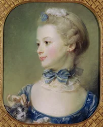 Junges Mädchen mit einer Katze