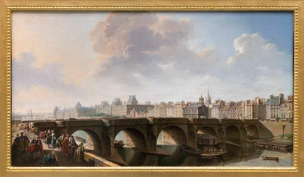 Die Pont Neuf Brücke über die Seine in Paris, Frankreich