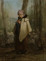 Die strickende Schäferin