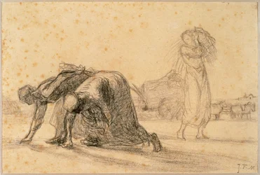 Die Ährenleserinnen, vor 1857