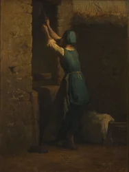 Frau am Brunnen