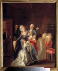 Abschied von Ludwig XVI. von seiner Familie am 20. Januar