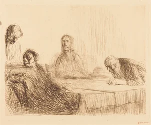Das Mahl in Emmaus (2. Tafel)