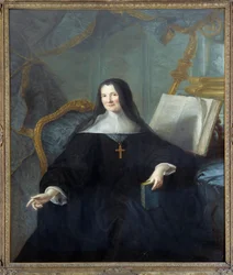 Porträt der Anne Geyssans de Clermont-Chatte (Clermont Chatte), Äbtissin von Chelles (gest. 1789), Maße 1,46x1,14 m
