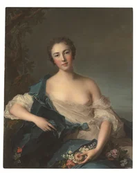 Porträt einer Frau als Flora