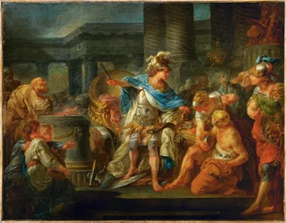 Alexander durchtrennt den Gordischen Knoten