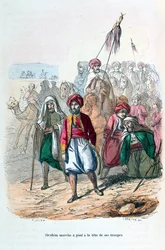 Ibrahim Pascha marschiert an der Spitze seiner Truppen