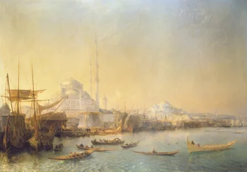 Weite Aussicht über Konstantinopel und das Goldene Horn, 1840