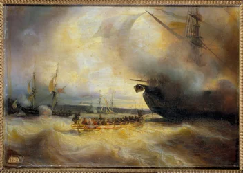 König Louis Philippe I. und die königliche Familie im Hafen von Cherbourg am 3. September