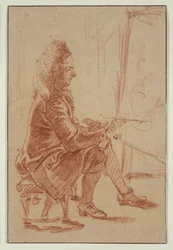 Ein Perückenmaler (möglicherweise Claude Audran), um 1709